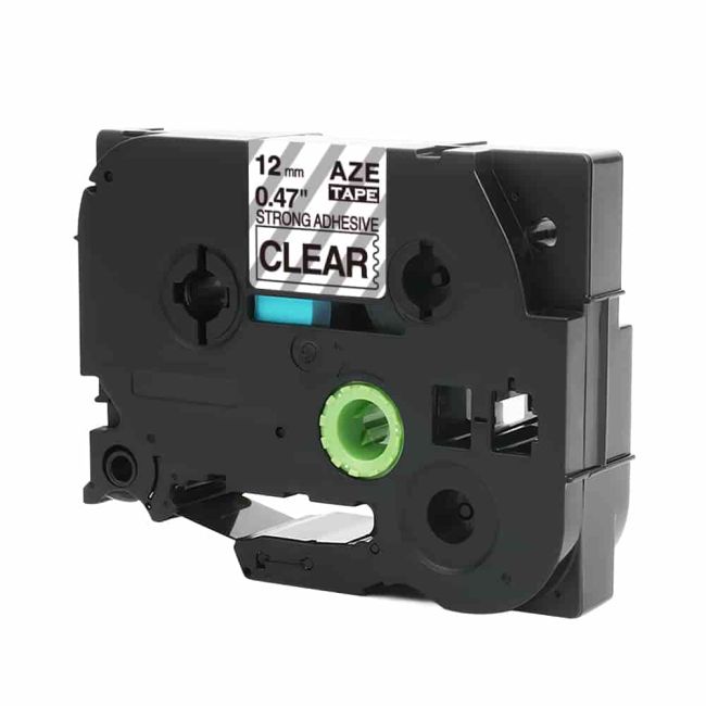 Compatible Brother 12mm Black on Clear STRONG Tape CP-TZeS131