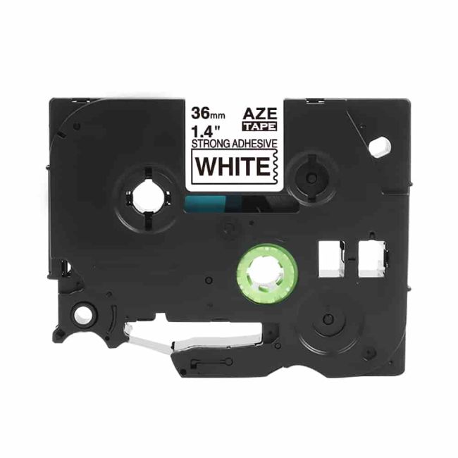Compatible Brother TZeS261 36mm Strong Adhesive Black on White Tape TZS261