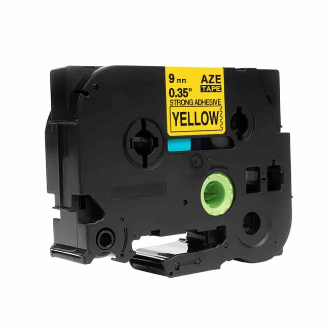 Compatible Brother 9mm Black On Yellow Strong Adhesive Tape CP-TZeS621