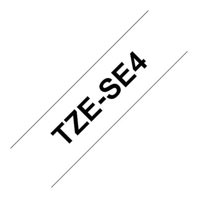 Compatible Brother TZeSE4 18mm Black On White Security Tape (4m) CP-TZeSE4