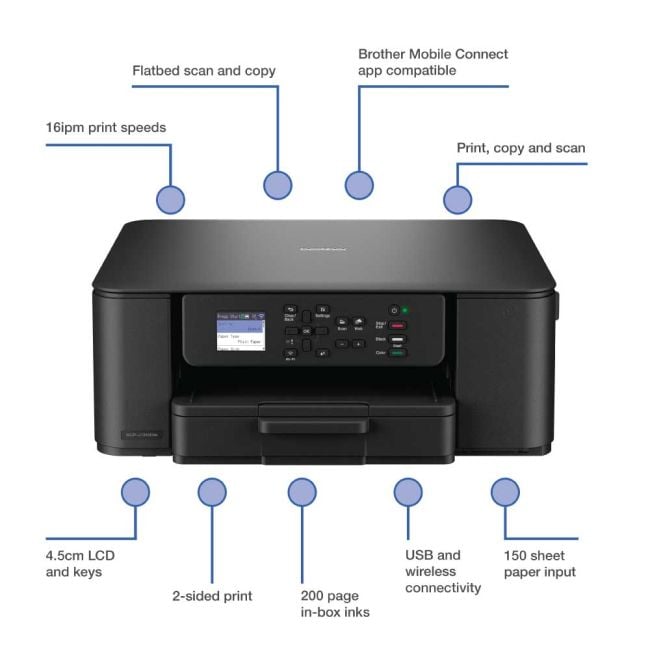 Brother DCP-J1310DW A4 Colour Multifunction Inkjet Printer