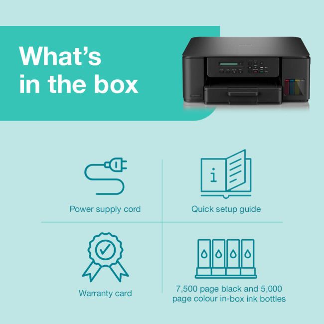 Brother TankBenefit DCP-T580DW A4 Colour Multifunction Inkjet Printer