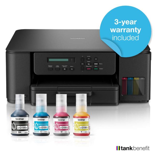 Brother TankBenefit DCP-T580DW A4 Colour Multifunction Inkjet Printer