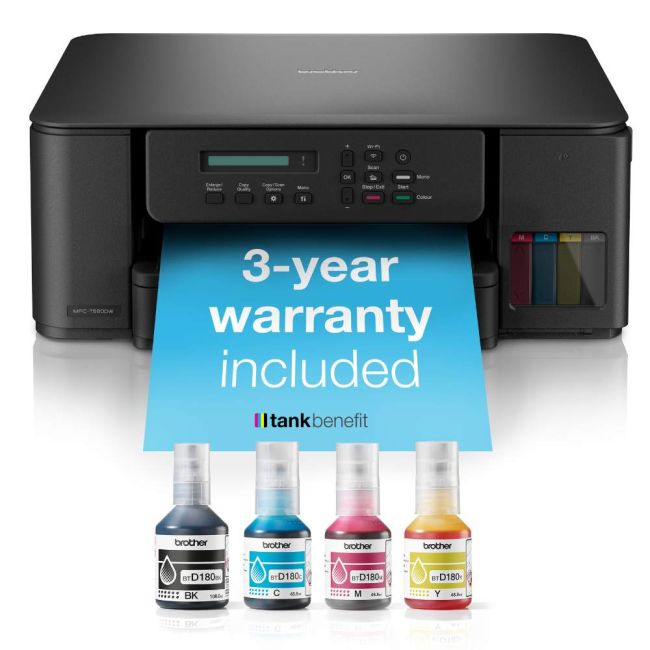 Brother TankBenefit DCP-T580DW A4 Colour Multifunction Inkjet Printer