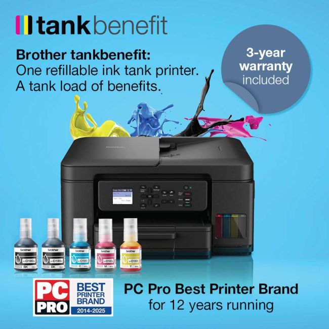 Brother TankBenefit DCP-T780DW A4 Colour Multifunction Inkjet Printer