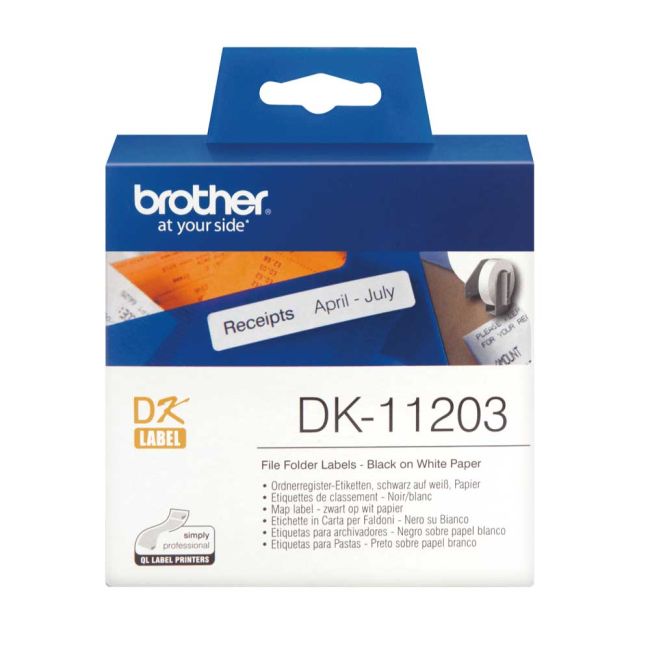 Brother DK11203 17mm x 87mm File Folder Labels