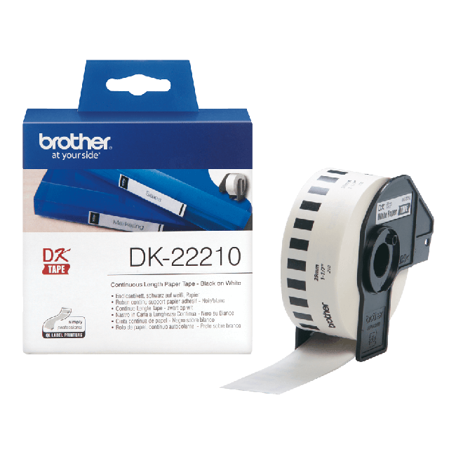 Brother DK22210 29mm Continuous Paper Label Roll 