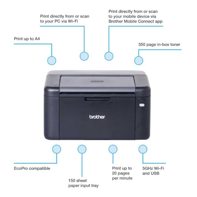 Brother HL-L1240W A4 Mono Laser Printer