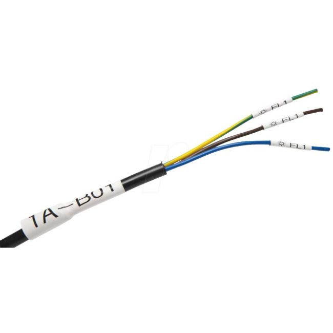 Brother HSe261E 31mm x 1.5m Black on White Heat Shrink Tubing Tape HSe261E