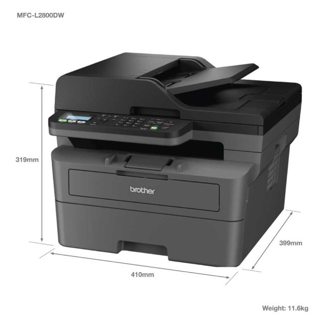 Brother MFC-L2800DW A4 Mono Laser Multifunction Printer ** Clearance ** 