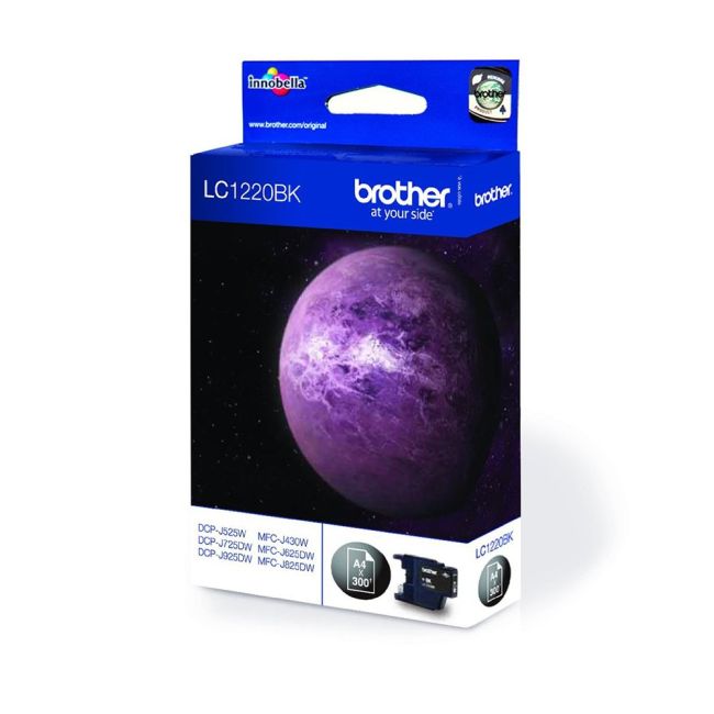 Brother LC1220BK Black Standard Yield Ink Cartridge (300 pages*)