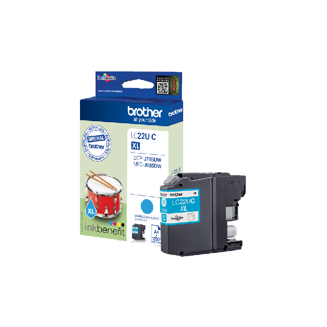 Brother LC-22UC High Yield Cyan Ink Cartridge