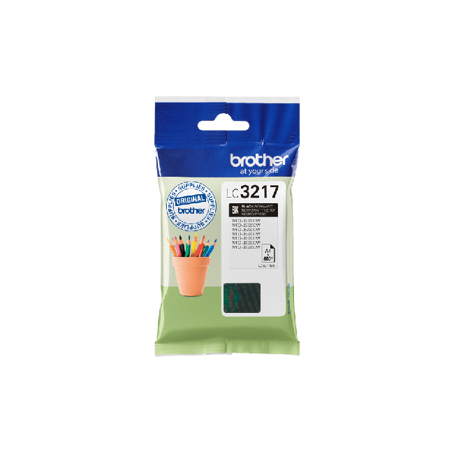 Brother LC3217BK Black Ink Cartridge (550 Pages*)