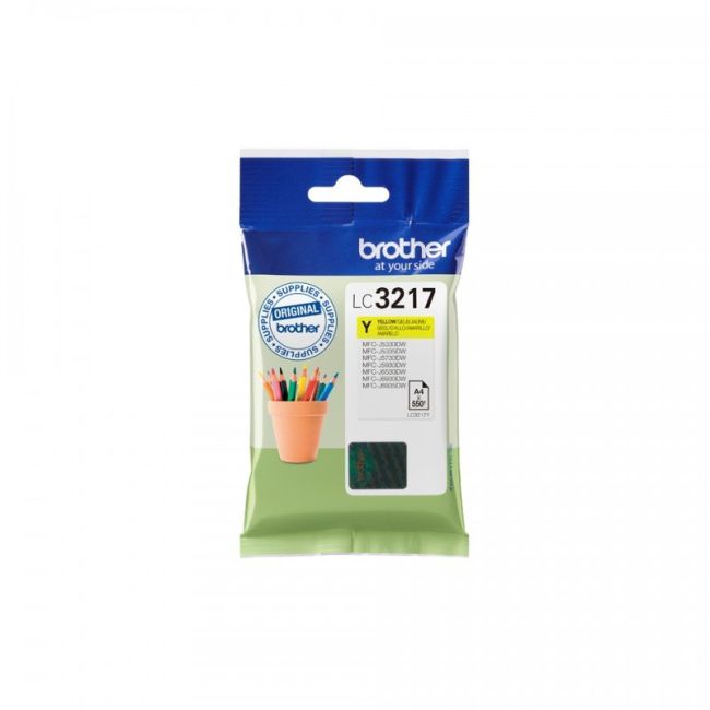 Brother LC3217Y Yellow Ink Cartridge (500 Pages*)