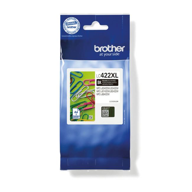 Brother LC422XLBK High Yield Black Ink Cartridge (3,000 Pages*) LC422XLBK