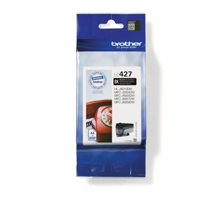 Brother LC427XLBK High Yield Black Ink Cartridge (6,000 Pages*) LC427XLBK