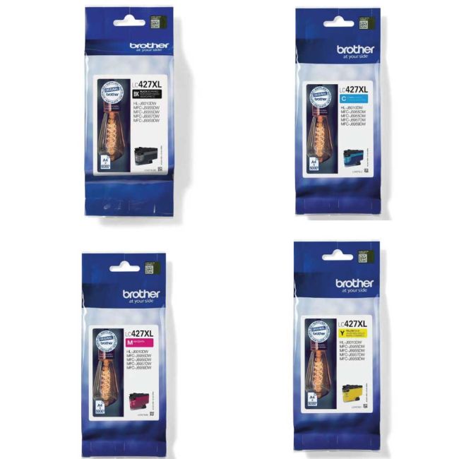 Brother LC427XL High Yield CMYK Ink Cartridge Pack
