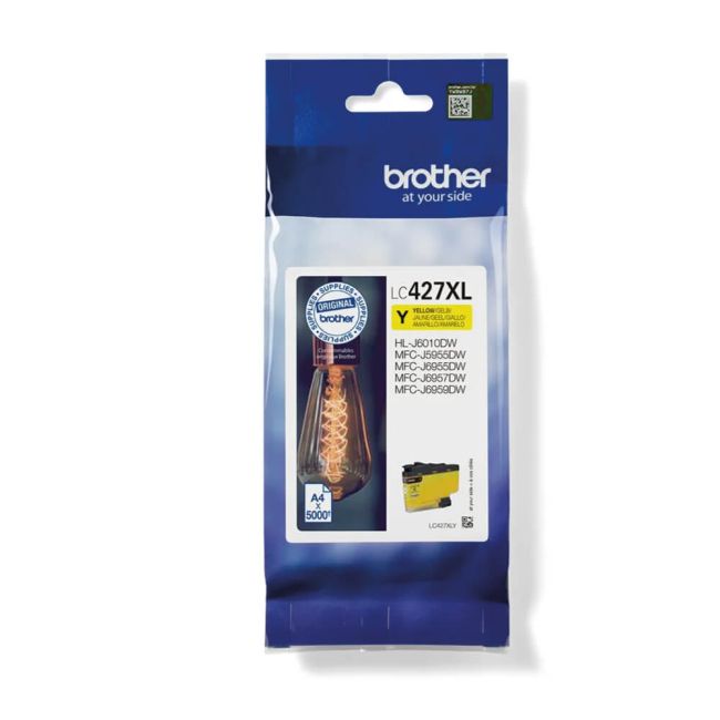 Brother LC427XLY High Yield Yellow Ink Cartridge (5,000 Pages*) LC427XLY