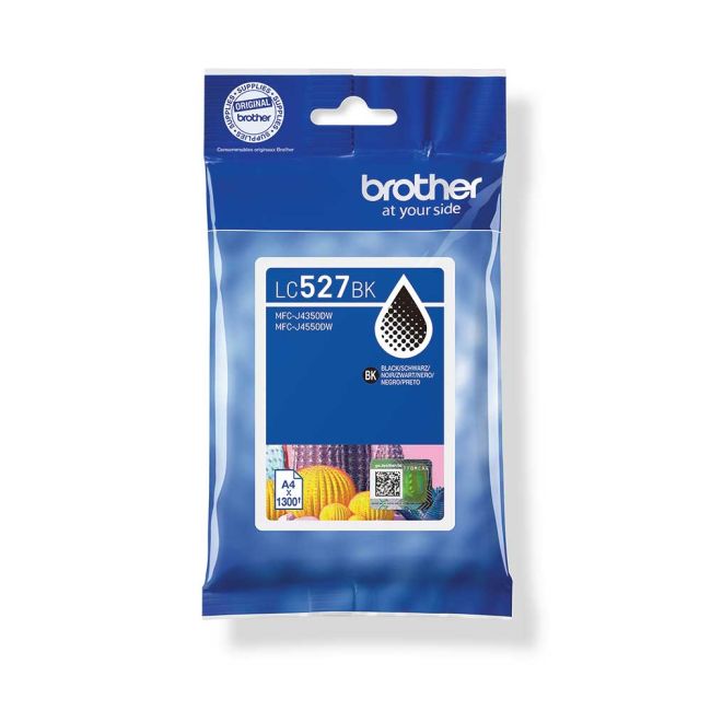 Brother LC527BK Black Ink Cartridge (1,300 Pages*) LC527BK