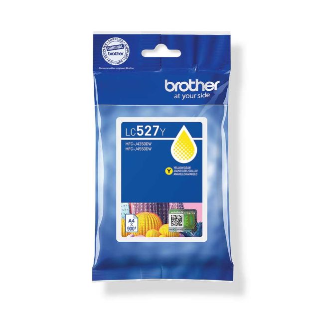 Brother LC527Y Yellow Ink Cartridge (900 Pages*) LC527Y