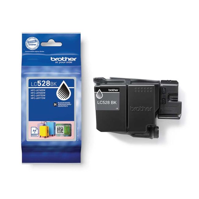 Brother LC528BK Super High Yield Black Ink Cartridge (6,000 Pages*) LC528BK
