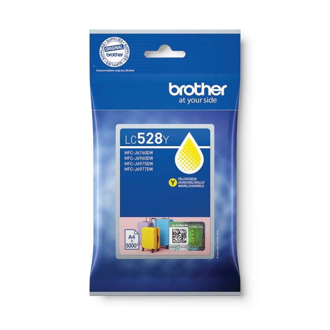 Brother LC528Y Super High Yield Yellow Ink Cartridge (6,000 Pages*) LC528Y