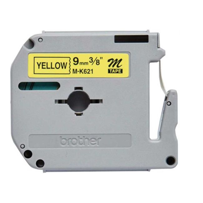 Brother MK621BZ 9mm Black on Yellow Tape (non-metalic)