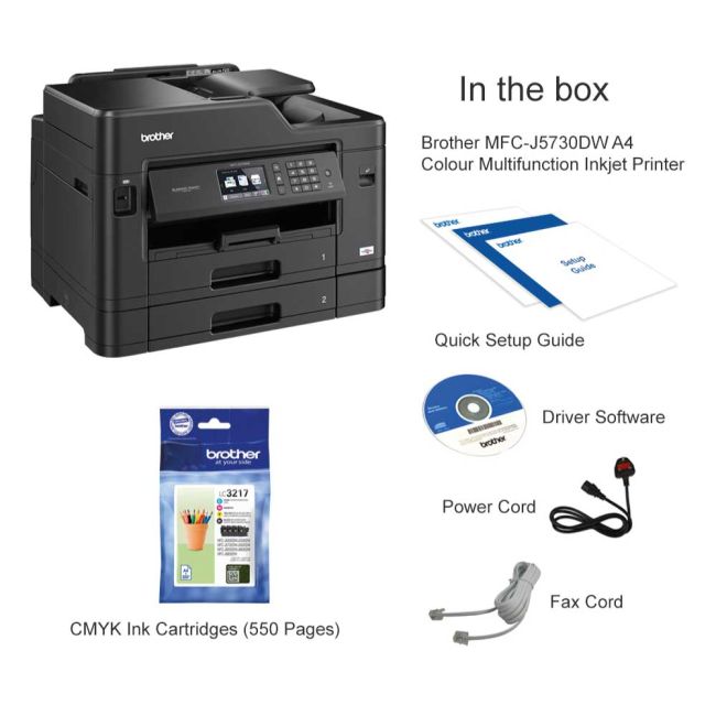 Brother MFC-J5730DW A3 Colour Multifunction Inkjet Printer - DISCONTINUED