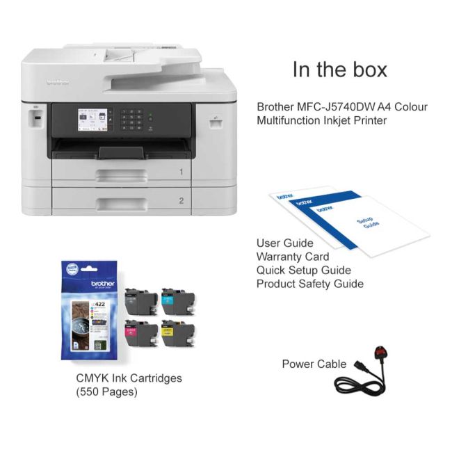 Brother MFC-J5740DW A3 Colour Multifunction Inkjet Printer ** New - Open Box ** 
