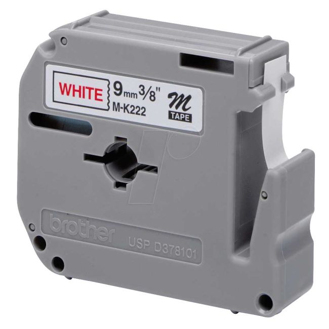 Brother MK222BZ M-K222 9mm Red On White Tape