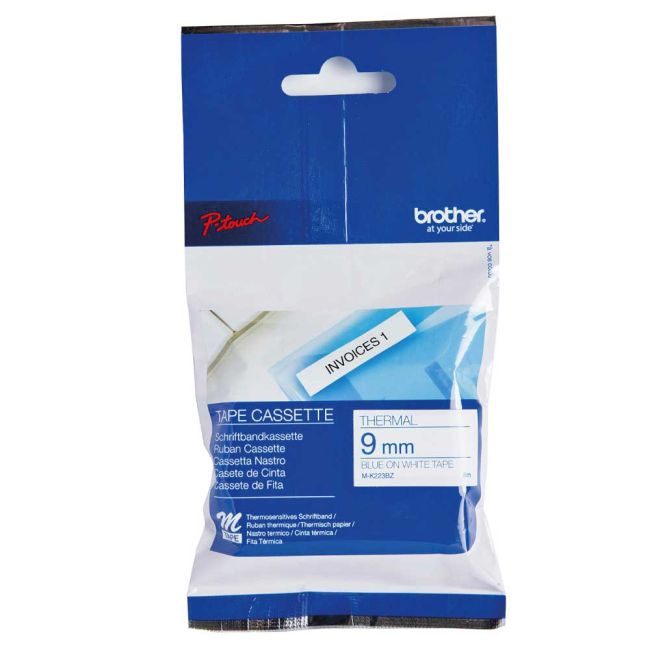 Brother MK223BZ M-K223 9mm Blue On White Tape