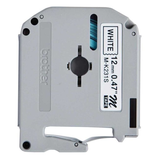 Brother MK231SBZ M-K231S 12mm x 4m Black On White Tape