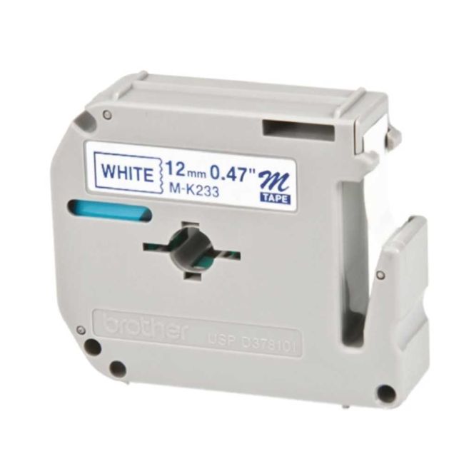 Brother MK233BZ M-K233 12mm Blue On White Tape