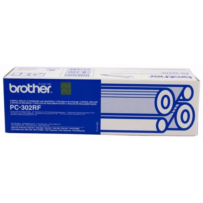 Brother PC302RF 2 Ribbon Refill pack - 235 pages per ribbon