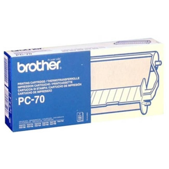 Brother PC70 Ribbon Cartridge - 1x cassette and 1x ribbon (144 pages*)