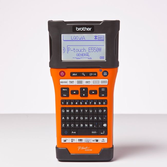 Brother PT-E550WVP Handheld Label Printer Front View