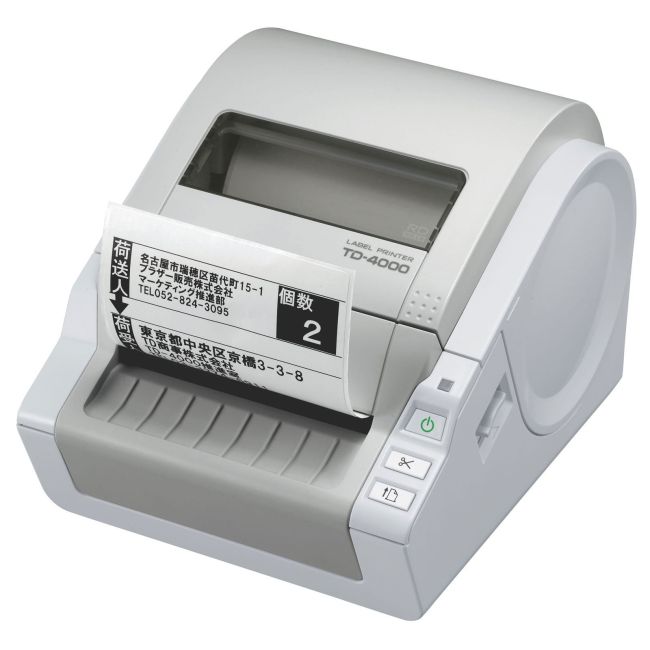 Brother TD-4000 Thermal Label Printer Left View