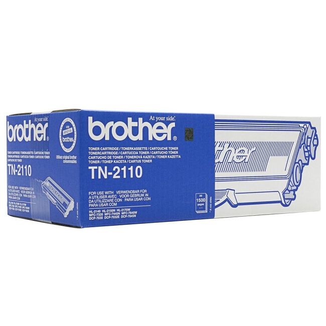 Brother TN2110 Standard Yield Black Toner Cartridge (1,500 pages*)