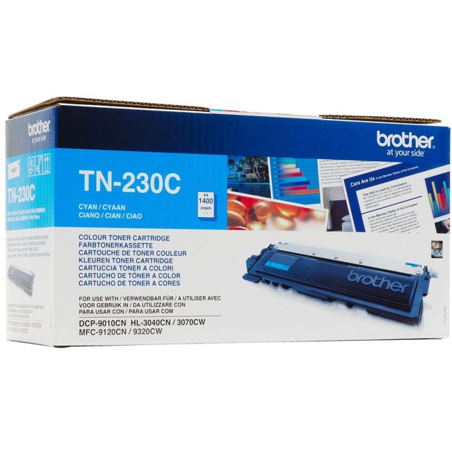 Brother TN230C Cyan Toner Cartridge (1,400 pages*)