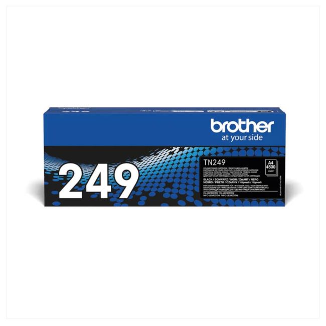 Brother TN249BK Extra High Capacity Black Toner Cartridge (4,500 Pages*) TN249BK