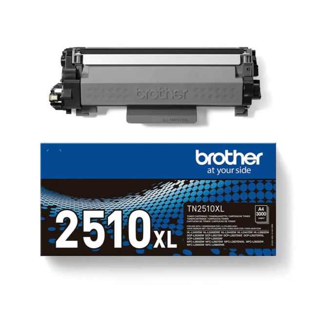 Brother TN2510XL High Capacity Black Toner Cartridge (3,000 Pages*) TN2510XL