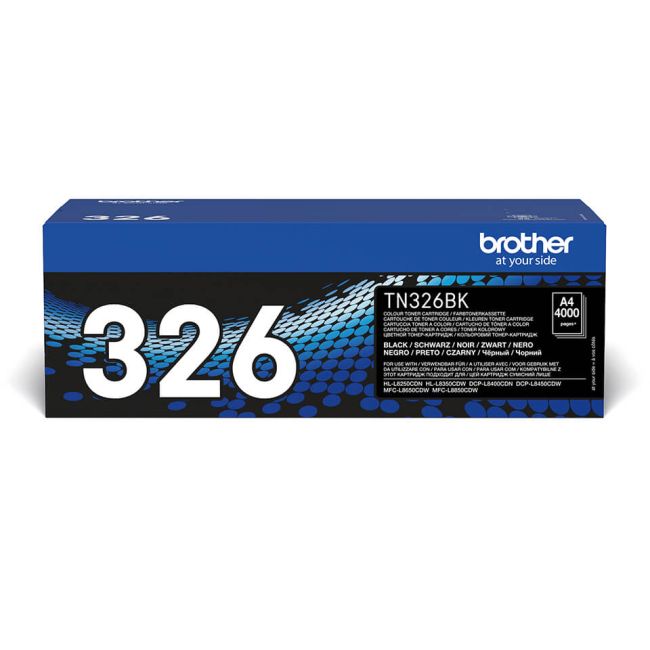 Brother TN326BK High Yield Black Toner Cartridge (4,000 pages*)