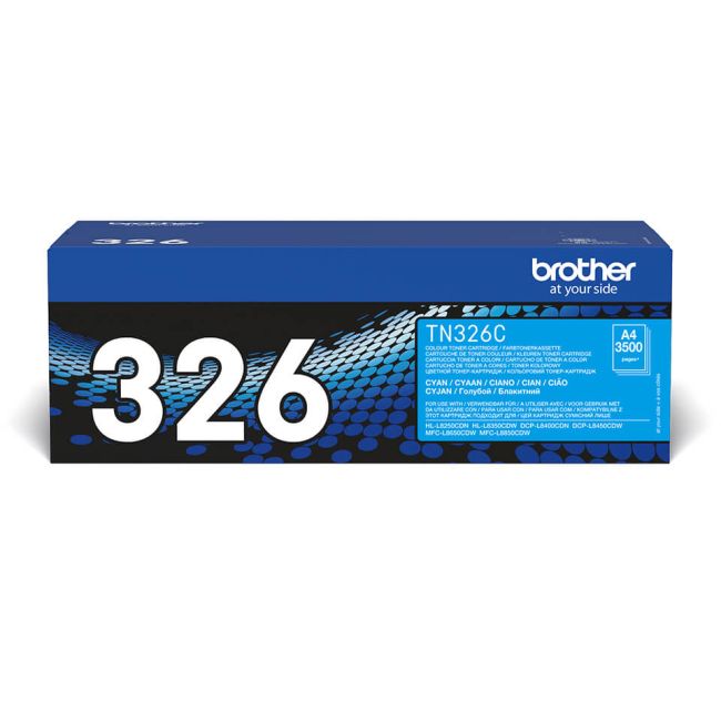 Brother TN326C High Yield Cyan Toner Cartridge (3,500 pages*)