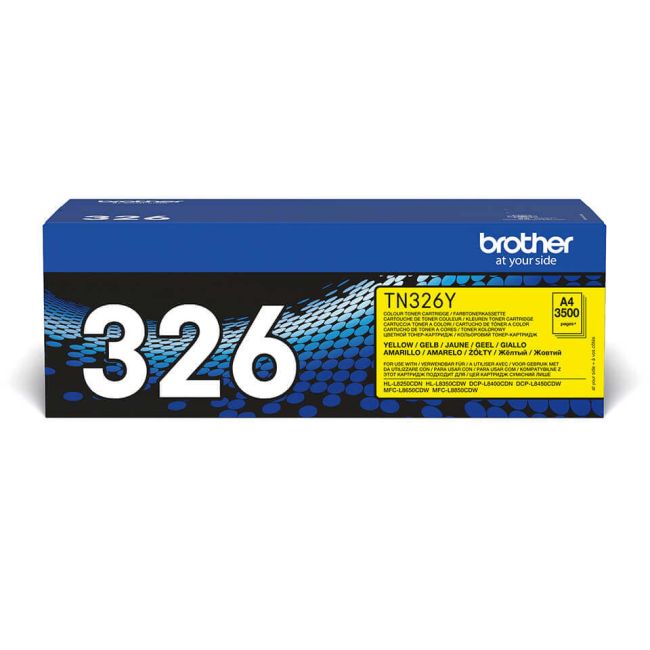 Brother TN326Y High Yield Yellow Toner Cartridge (3,500 pages*)