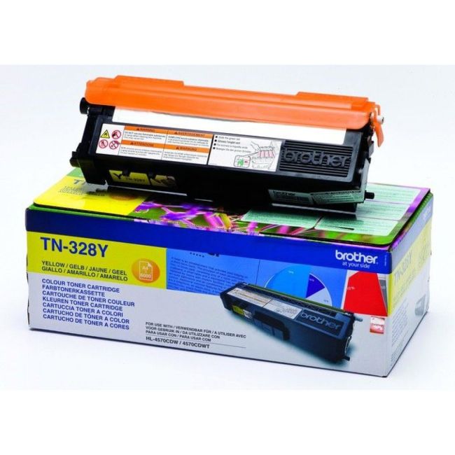 Brother TN328Y Yellow Extra High Yield Toner Cartridge (6,000 pages*)