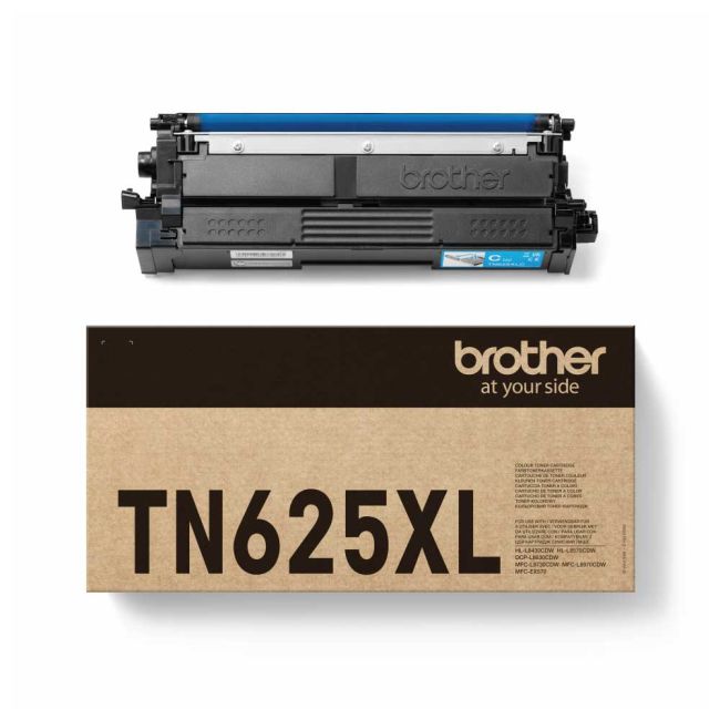 Brother TN625XLC High Yield Cyan Toner Cartridge (4,500 Pages*) TN625XLC