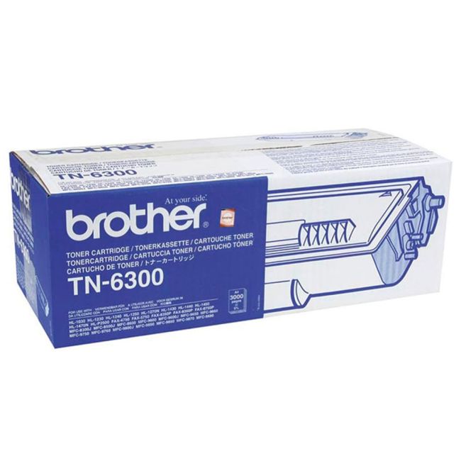 Brother TN6300 Black Standard Yield Toner Cartridge (3,000 pages*)