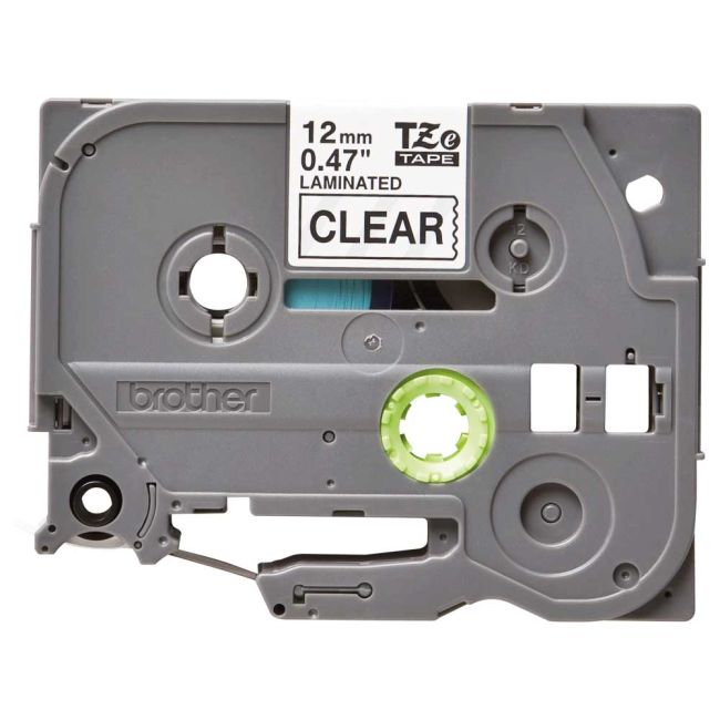 Brother TZe131 12mm Gloss Black On Clear Tape TZ131