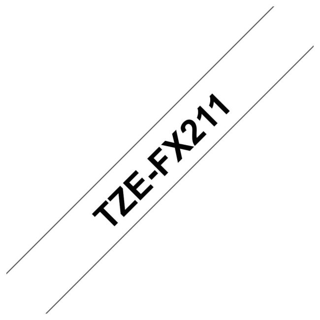 Brother TZeFX221 9mm Flexi Tape Black On White TZFX221