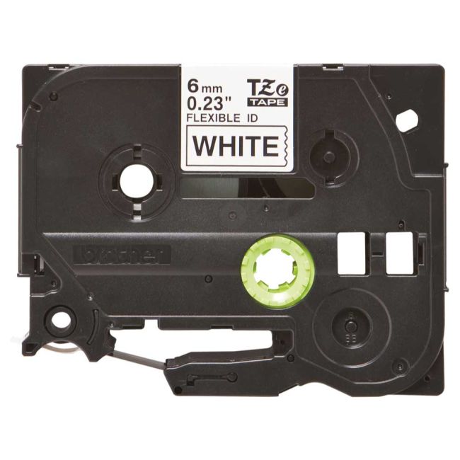Brother TZeFX221 9mm Flexi Tape Black On White TZFX221
